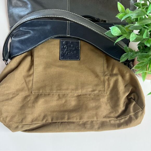 VTG Firenze Bella Marina Leather Oversized Front Pocket Hobo Shoulder Handbag - Picture 11 of 16